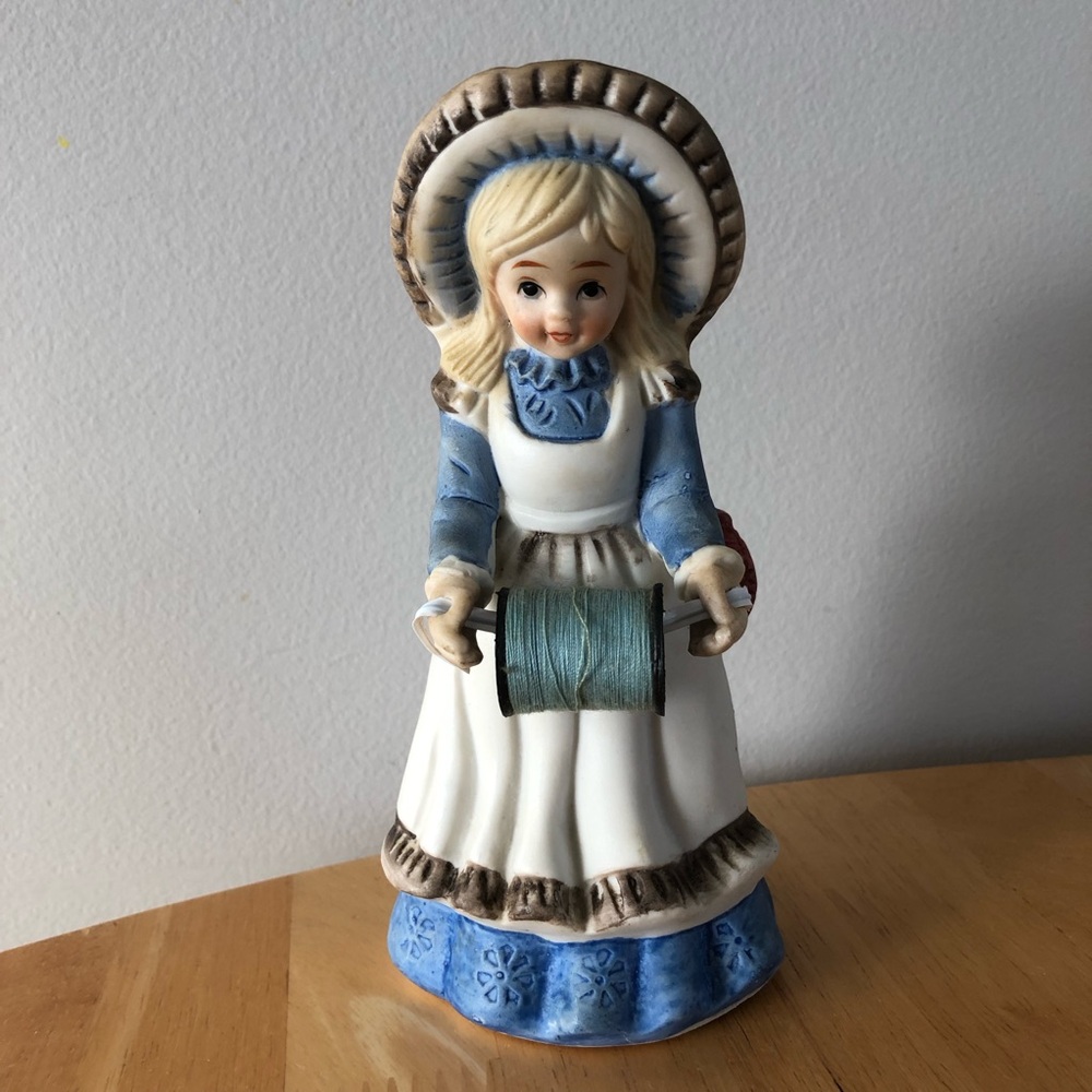 Vintage Porcelain Ceramic Seamstress